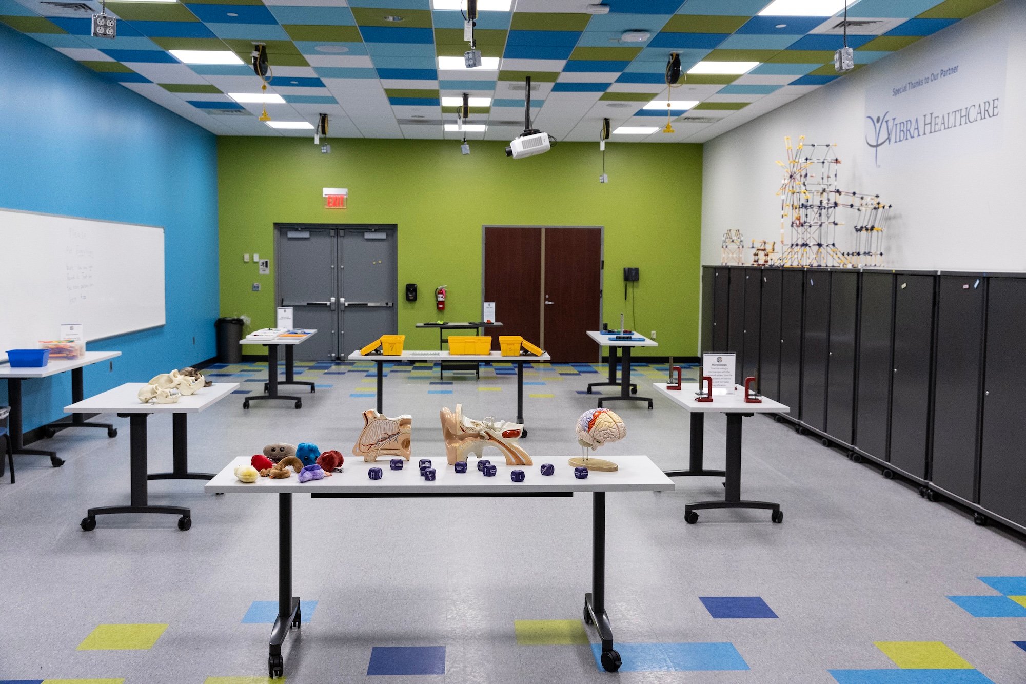 STEM Design Studio Lab B with activities on the table
